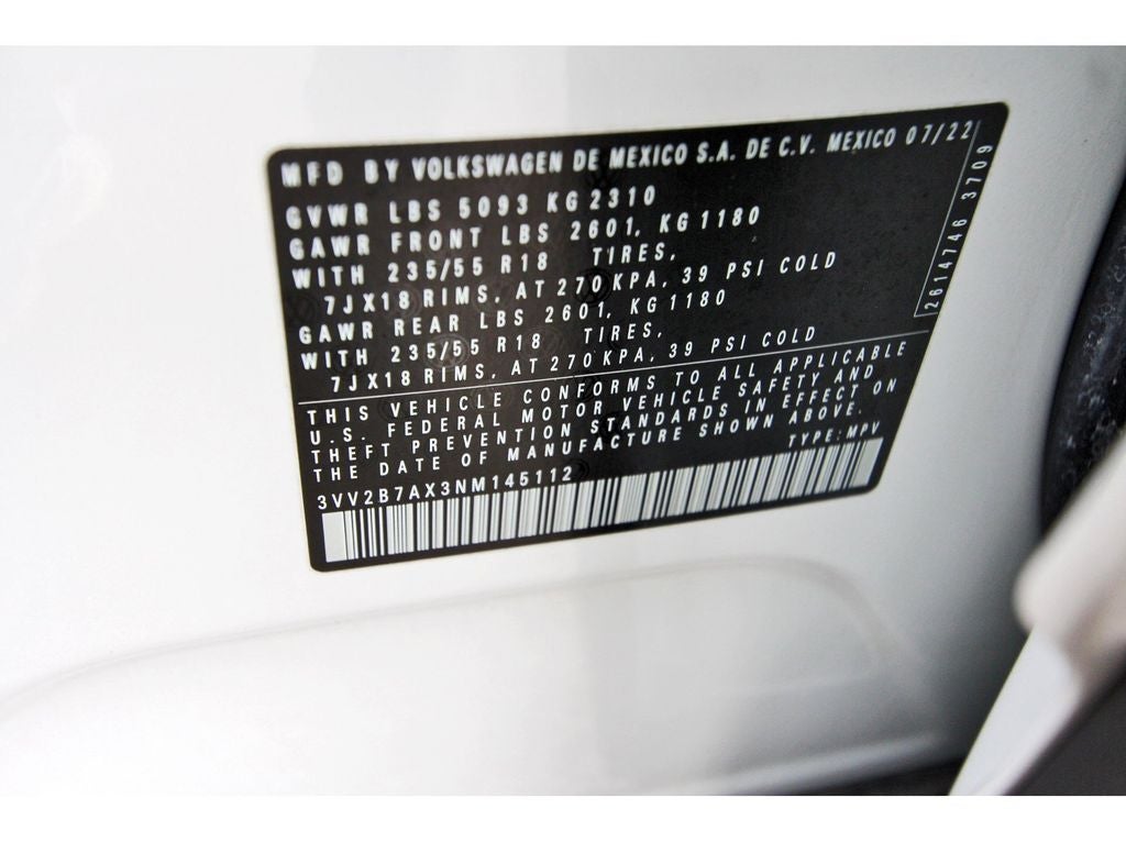 2022 Volkswagen Tiguan 2.0T SE